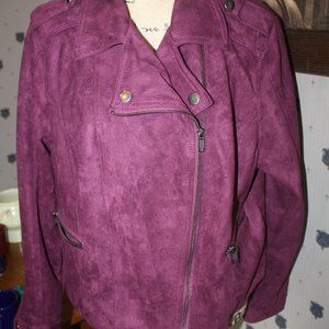 Simply Emma Faux Suede Jacket 2x NEW